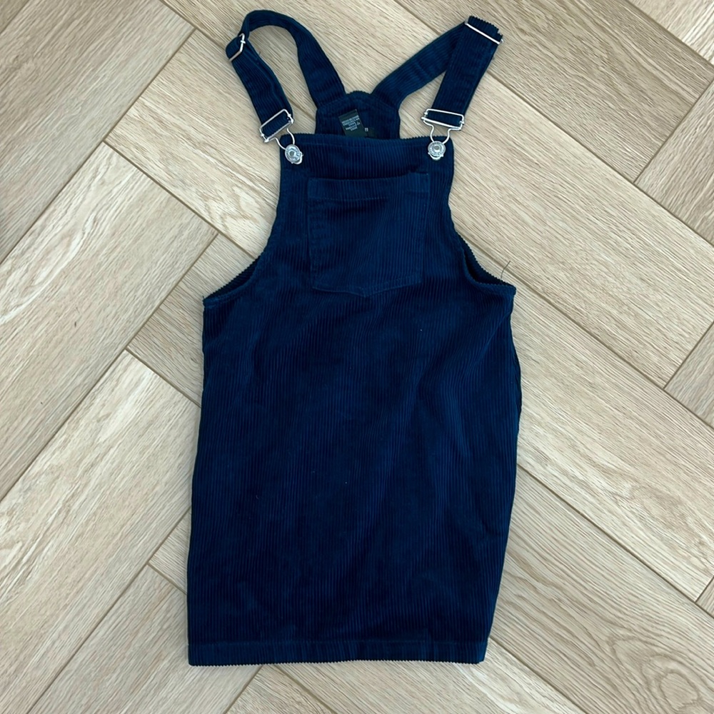Forever 21 Kids Navy Velvet Overalls